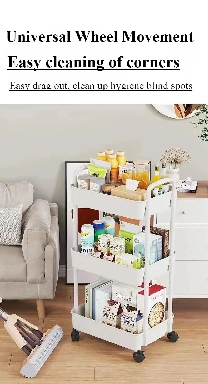 Multi-Layer Kitchen Floor Bedroom Trolley Rack