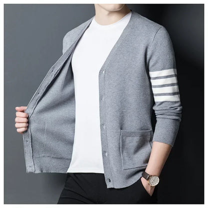 Stylish Black Knitted Cardigan Jacket