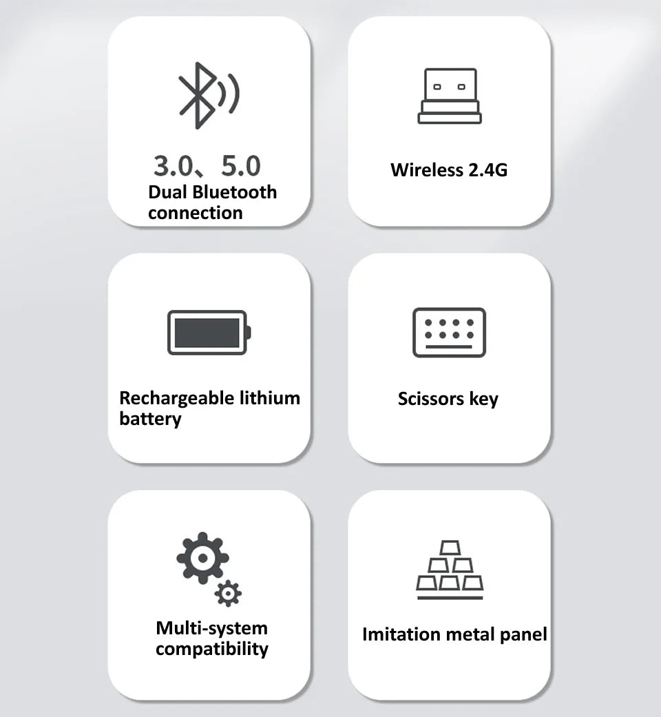 Rechargeable Wireless Keyboard and Mouse