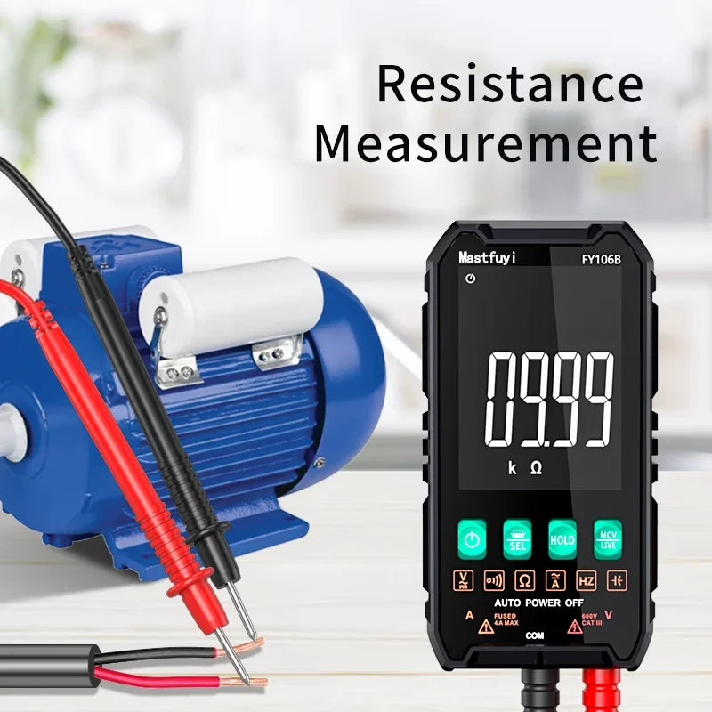 Mini multimètre numérique – Testeur d'électricien intelligent pour tension DC/AC