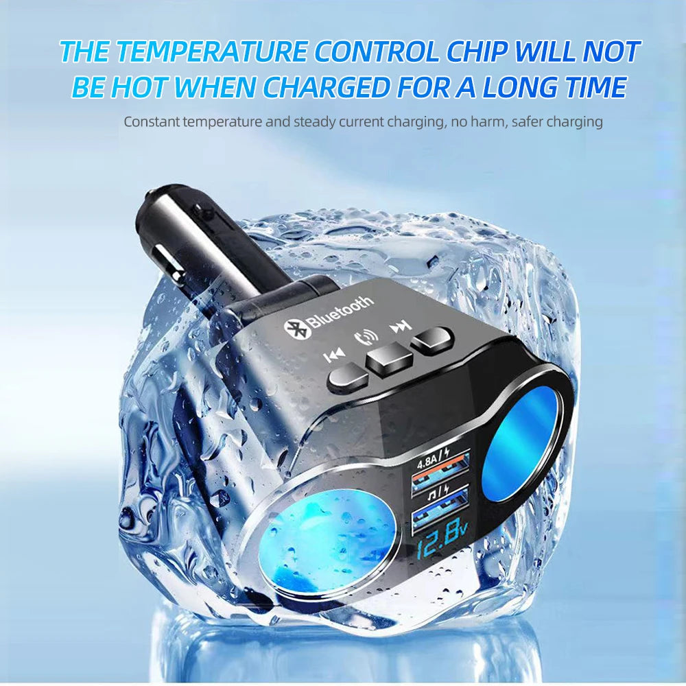 Chargeur de voiture double USB avec répartiteur allume-cigare