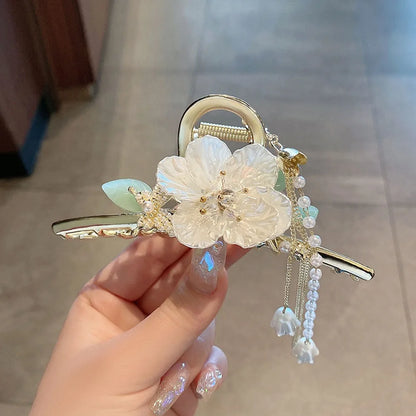 Chic Tassel Butterfly Pearl Clip