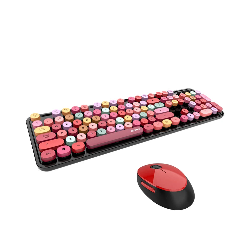 Combo clavier et souris sans fil couleur bonbon