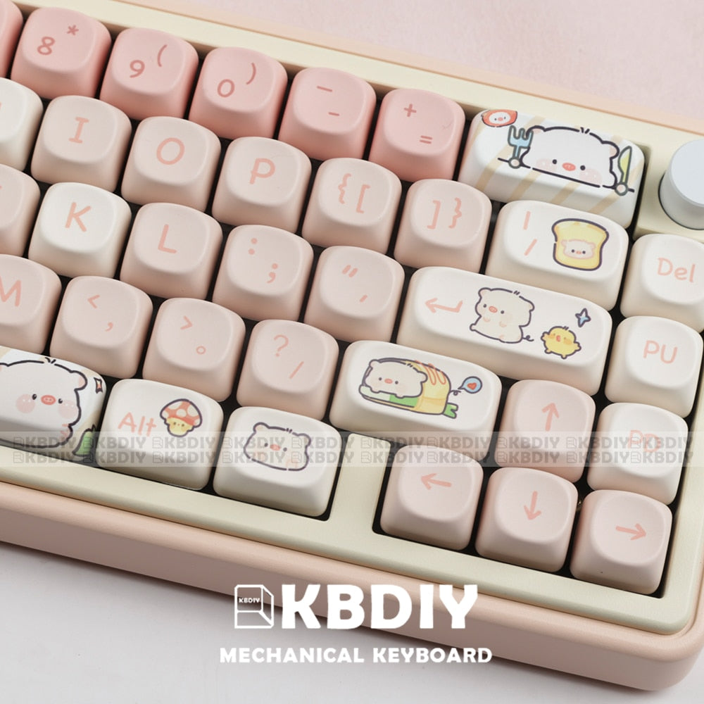 Cute Pig Theme PBT Keycaps 🐷 MX Switch