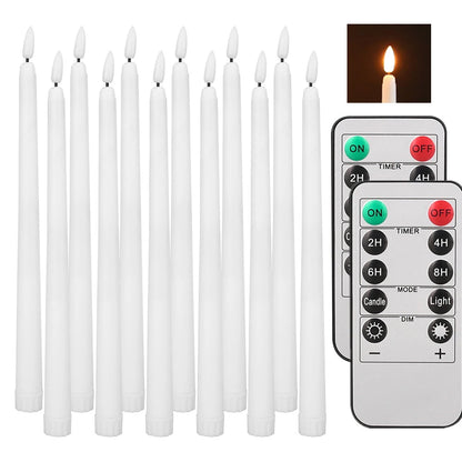 Lot de 4/1 bougies LED sans flamme longues – alimentées par batterie