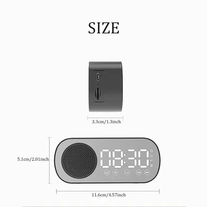 Digital Alarm Clock with Bluetooth Speaker & FM Radio