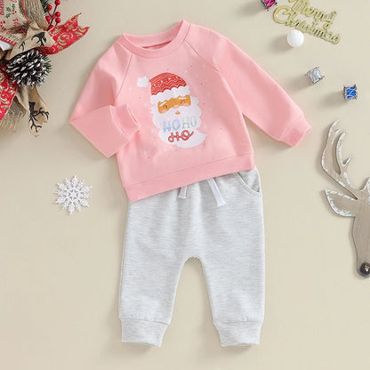 Baby Unisex Fashion Cartoon Letter Clothing Sets