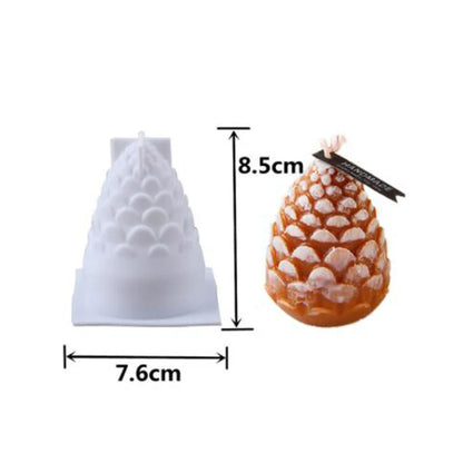 Battery-Operated Pineapple & Pine Cone LED Candle - Warm White