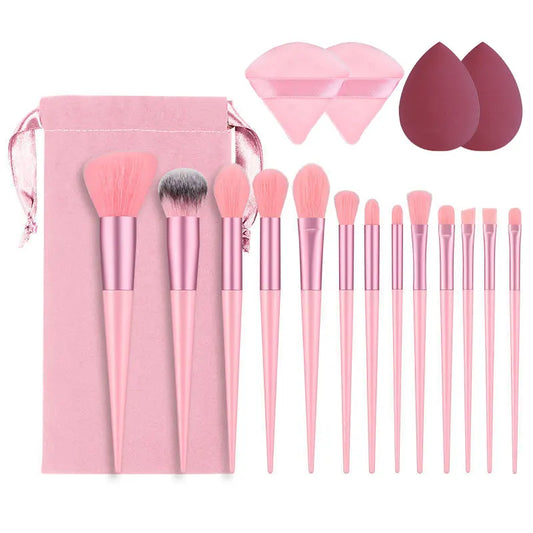 Ensemble de 13 pinceaux de maquillage doux et moelleux