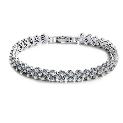 Bracelets en cristal en acier inoxydable pour femmes