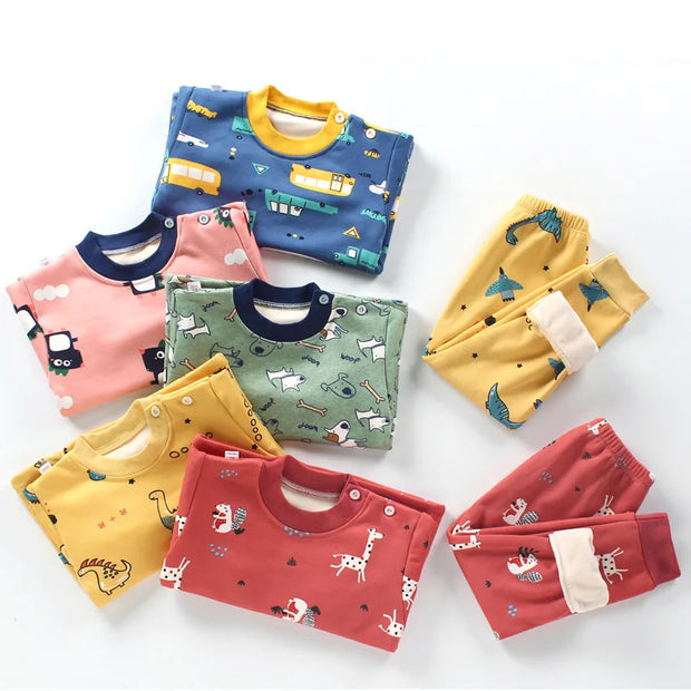 3-24M Infant Cartoon Printed Baby Clothing Set