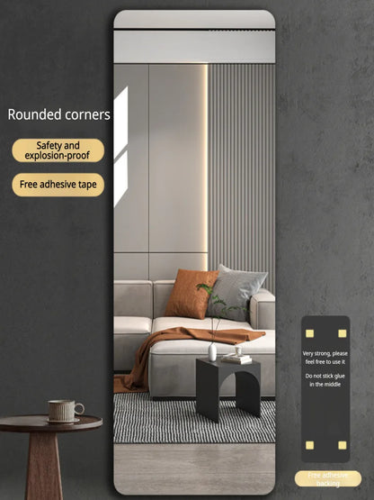 Autocollant mural miroir doux - Miroir de montage domestique complet