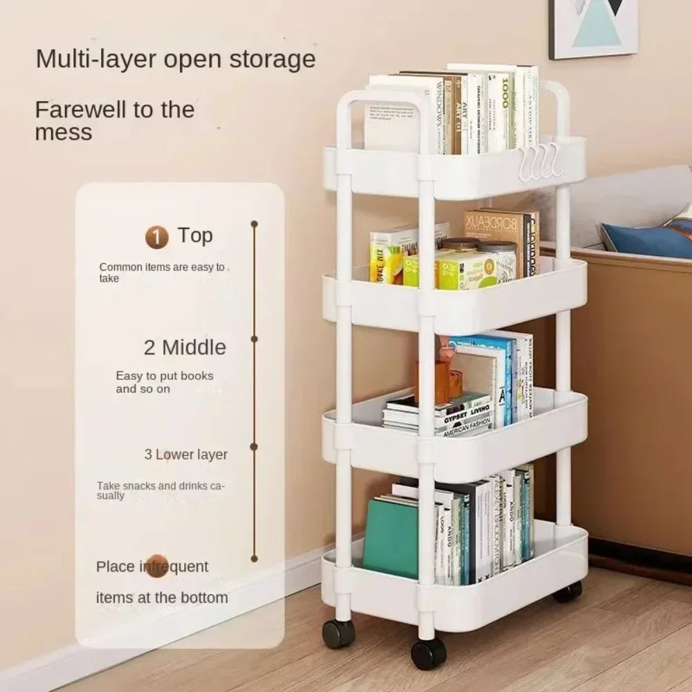 Multi-Layer Kitchen Floor Bedroom Trolley Rack
