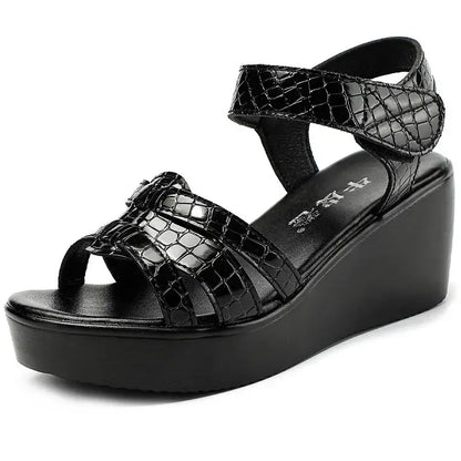 Gold Thick Sole High Heels Shoes