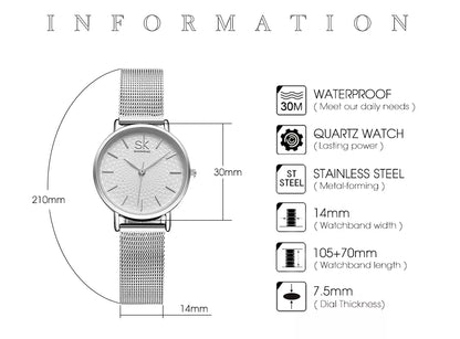 Luxury Slim Stainless Steel Women's Watch