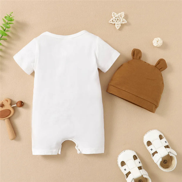 Adorable Panda Romper & Hat Set for Newborn Boys