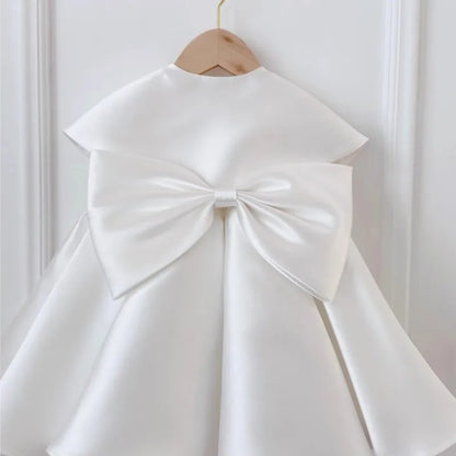 White Flower Girl Faux Fur Shrug