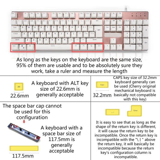 Capuchons de touches Anime PBT, profil XDA, 130 capuchons roses