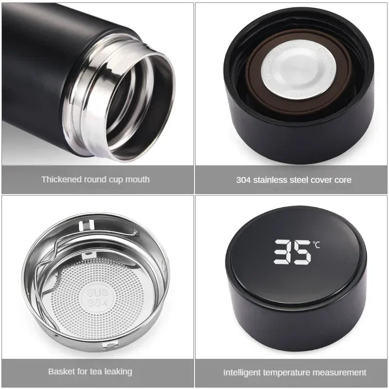 500ml Stainless Steel Thermos Bottle – LED Digital Temperature Display Vacuum Flask