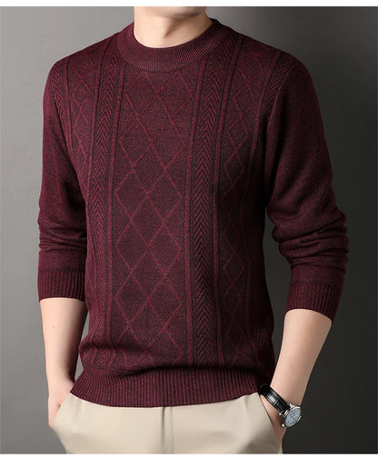 Versatile Men's Knit Pullover Sweater