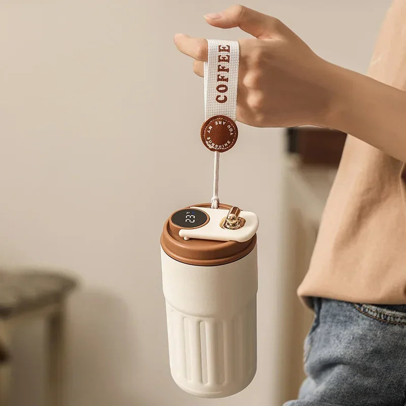 Bouteille thermos intelligente – Tasse à vide en acier inoxydable de 450 ml avec affichage de la température