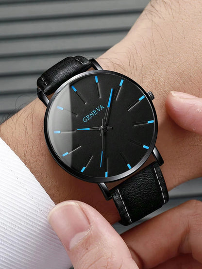 Minimalist Ultra Thin Men's Watch Set