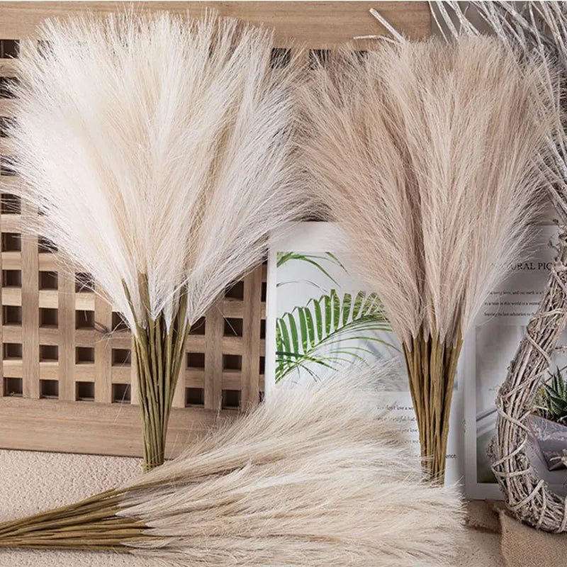 10Pcs Artificial Pampas Grass Flowers Bouquet