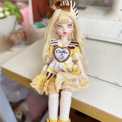 Poupée BJD 30 cm 1/6, ensemble complet avec 3 paires d'yeux – Jouet tendance et mignon pour filles