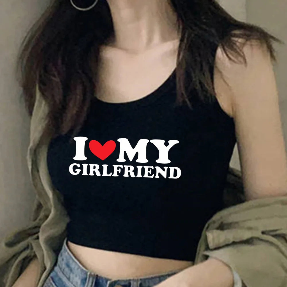 Fashion Letter Heart Print Harajuku T-shirt