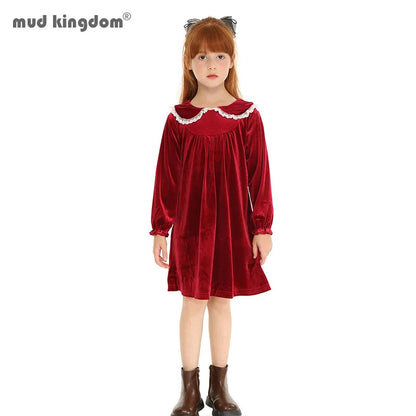 Lace Velvet Peter Pan Collar Dress