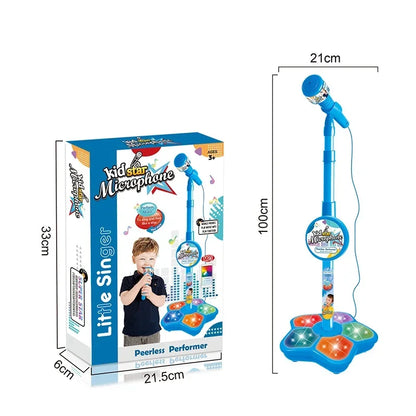 Kids Microphone with Stand Karaoke Music Instrument Educational Brain-Training Toy