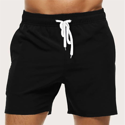 Men's Elastic Waist Breathable Stretch Swim Trunks