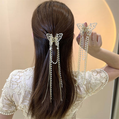 Pearl Tassel Hair Clip