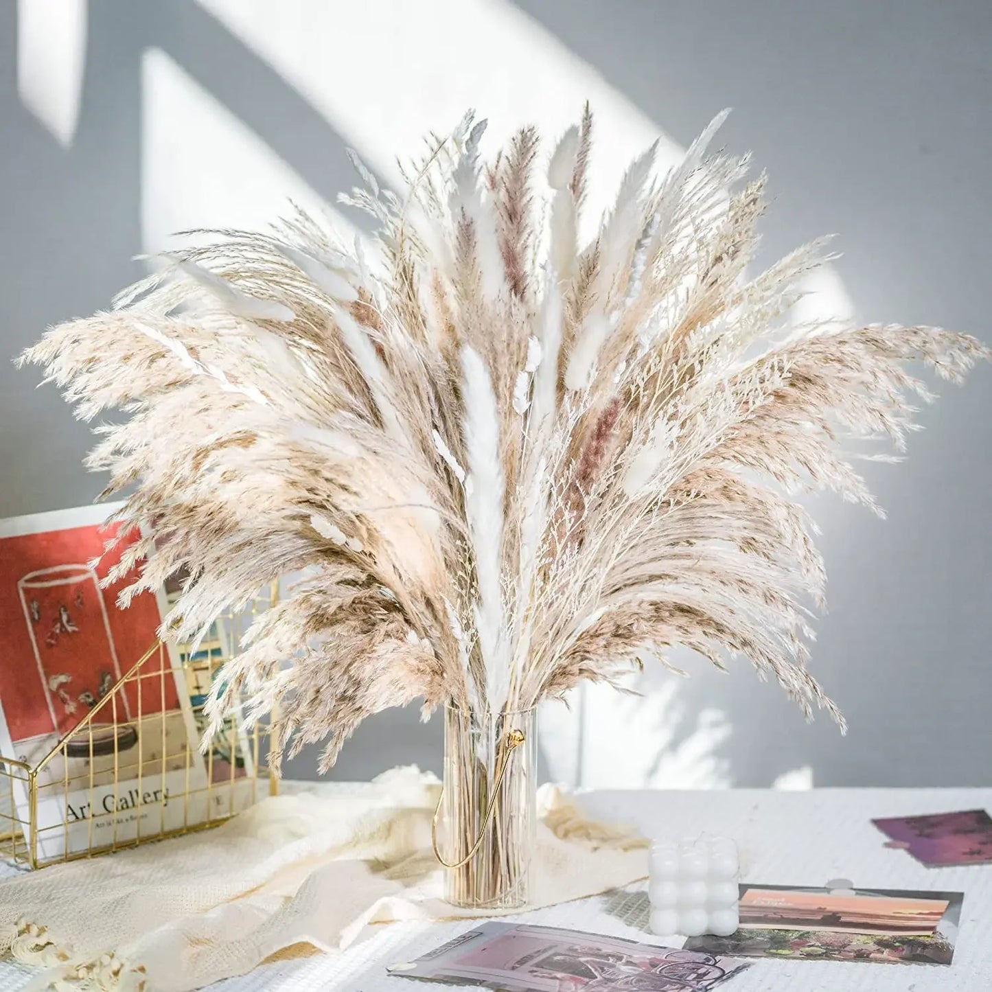 70pcs Reed Dried Flower Bouquets