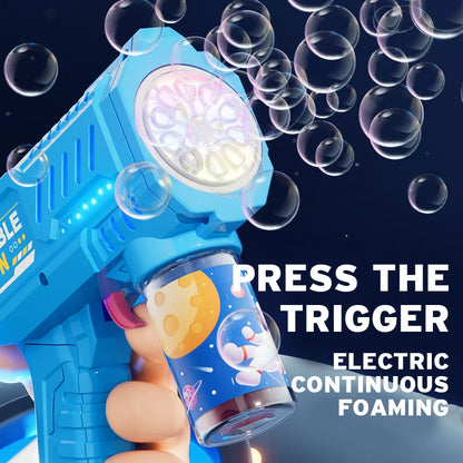 Fully Automatic Space Bubble Gun Outdoor Bubble Machine Toy