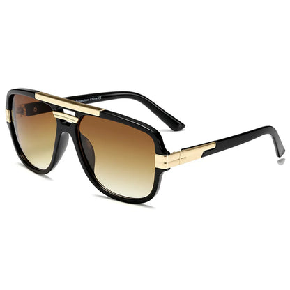 Quadratische Herren-Sonnenbrille mit UV400-Farbverlauf und Farbverlauf