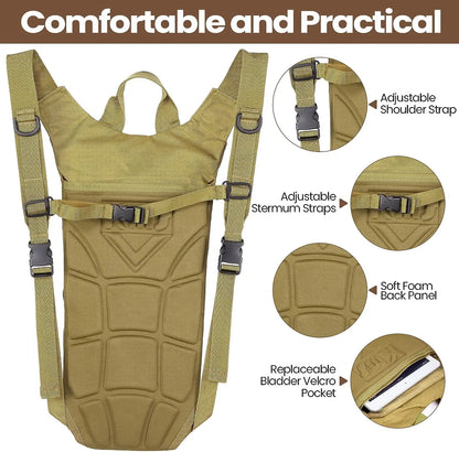 Military Tactical Hydration Pack with 3L Bladder