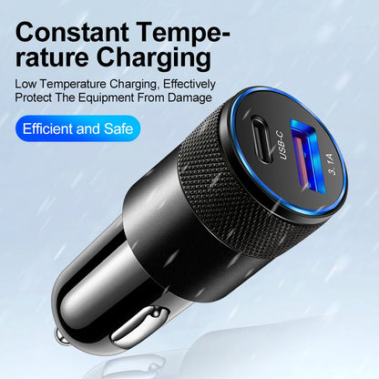 70W PD Car Charger - USB Type C Fast Charging Adapter