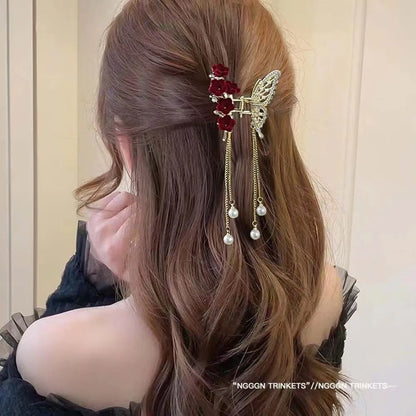 Haarspange mit Perlenquaste