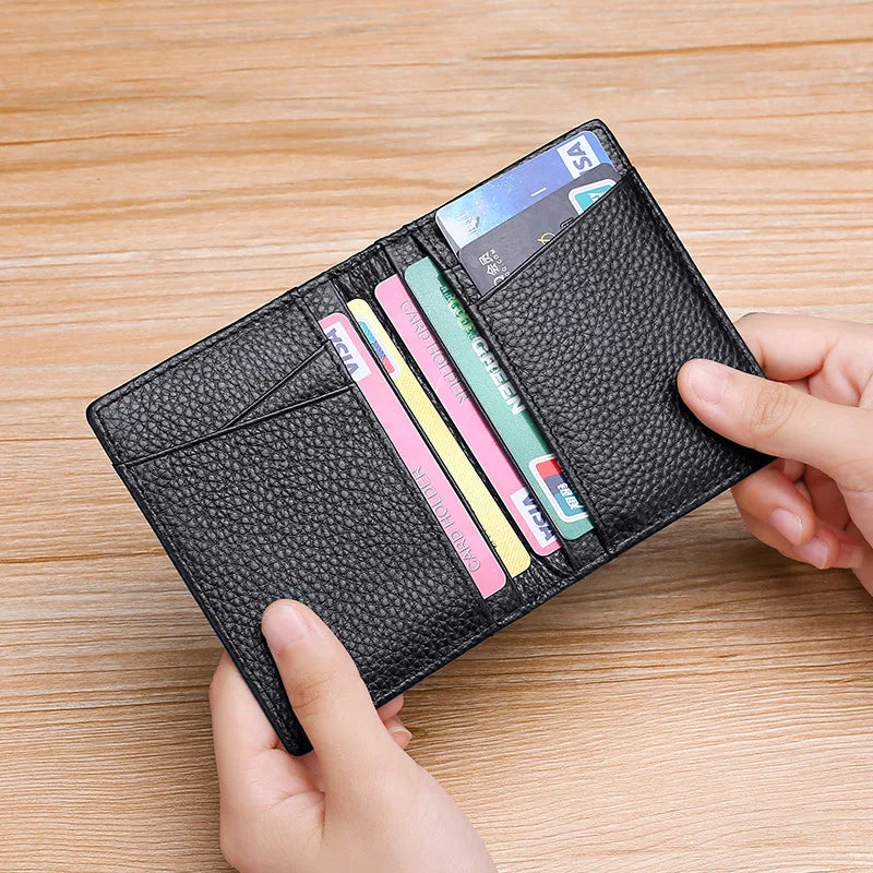 Genuine Leather Super Slim Mini Wallet