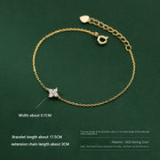 Chic Clover Zircon Bracelet - Elegant Gift