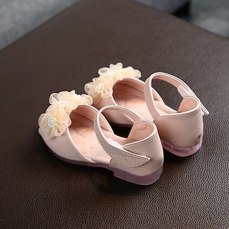 Pearl Flower Princess Sandals for Girls