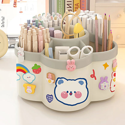 Rotating Cosmetic Brush Storage Box