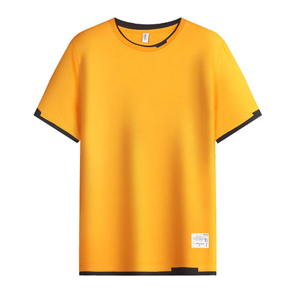 Lässiges, atmungsaktives Herren-T-Shirt aus reiner Baumwolle