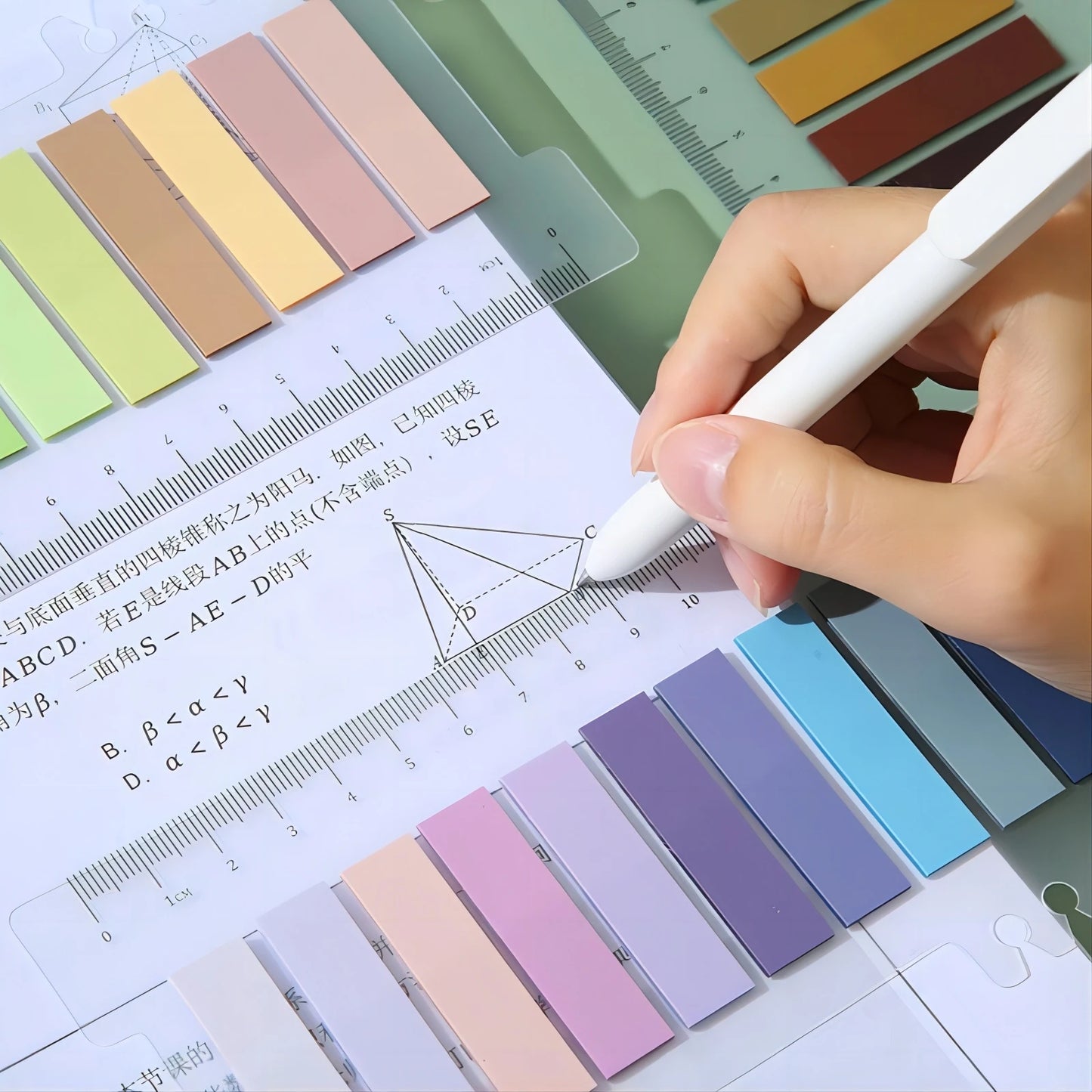 Selbstklebender Notizblock der Color Series - Haftnotizen zum Lesezeichen setzen und Markieren