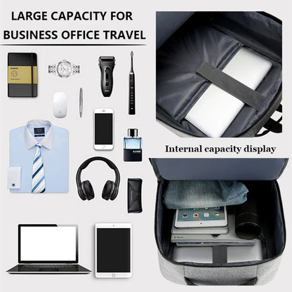 Wasserdichter USB-Laptop-Rucksack für Herren – 15,6 Zoll großes Fassungsvermögen