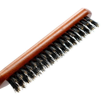 Brosse à cheveux en poils de sanglier avec manche en bois pour le coiffage