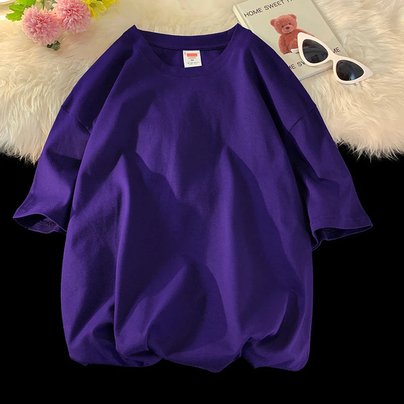 Men's Oversized Short Seleve Y2K Casual Cotton Tees