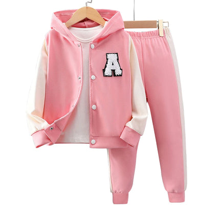 Autumn Kids Hooded Overcoat Set