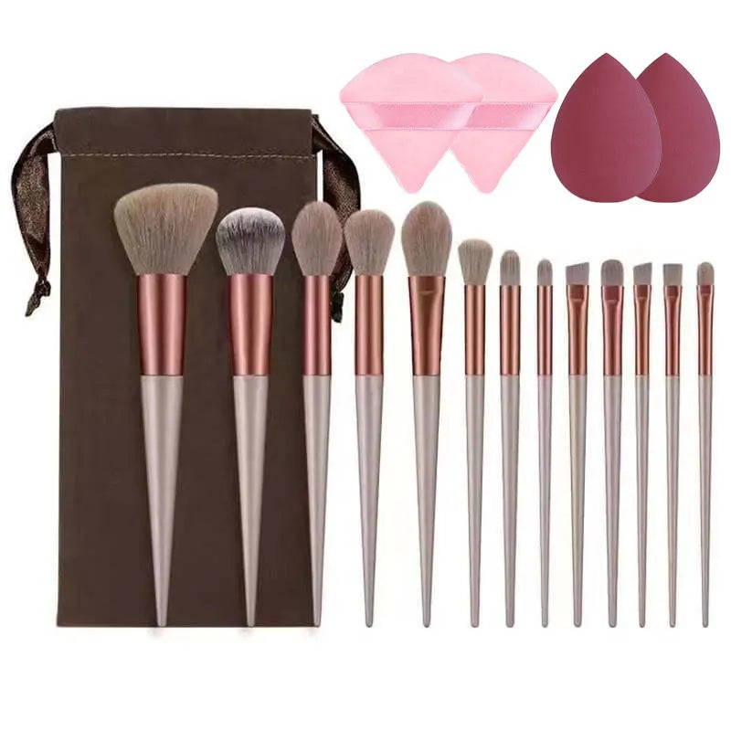 Ensemble de 13 pinceaux de maquillage doux et moelleux